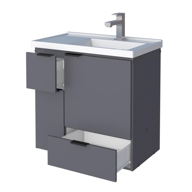 Vanitory Mueble Colgante Con Bacha Cozimax Orquidea 60