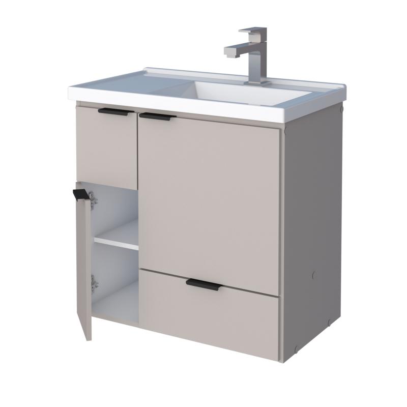 Vanitory Mueble Colgante Con Bacha Cozimax Orquidea 60
