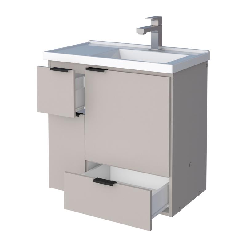 Vanitory Mueble Colgante Con Bacha Cozimax Orquidea 60