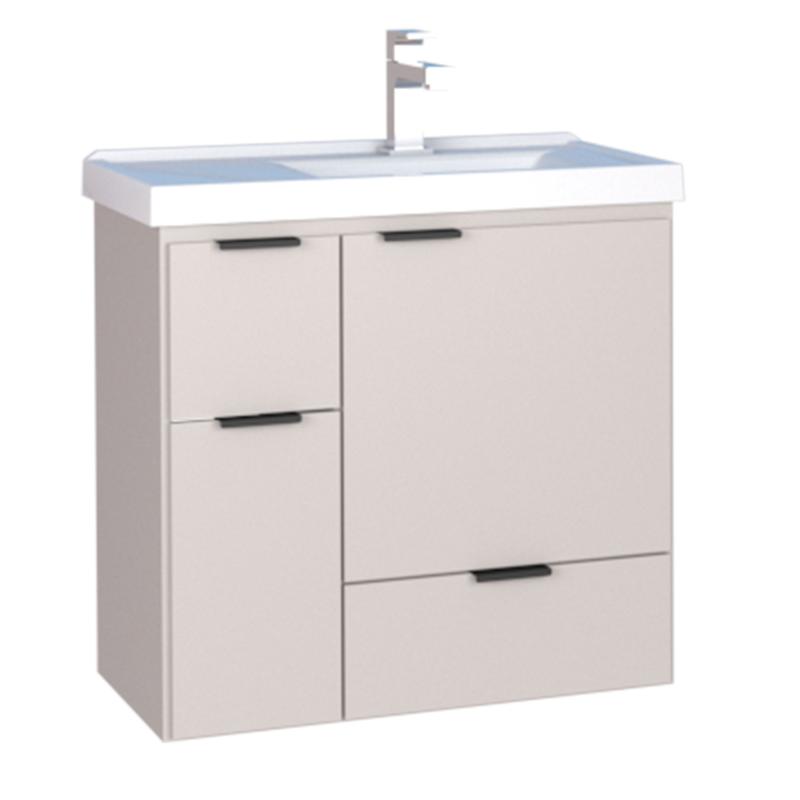 Vanitory Mueble Colgante Con Bacha Cozimax Orquidea 60