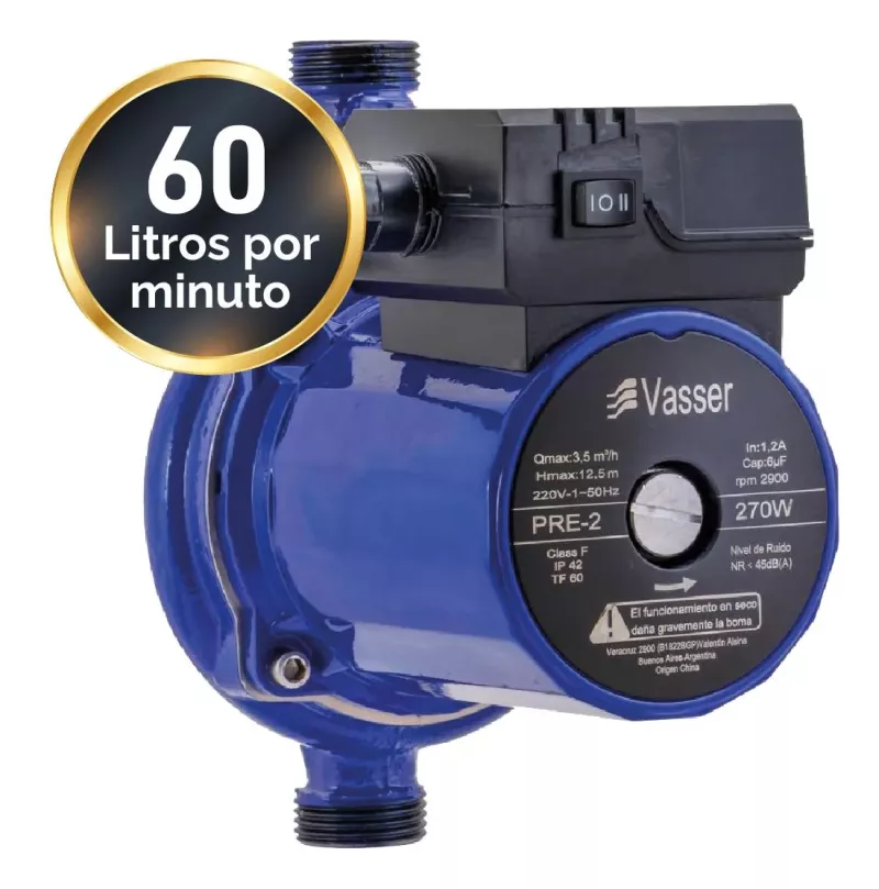 Bomba Presurizadora Vasser PRE2 hasta 3 Baños