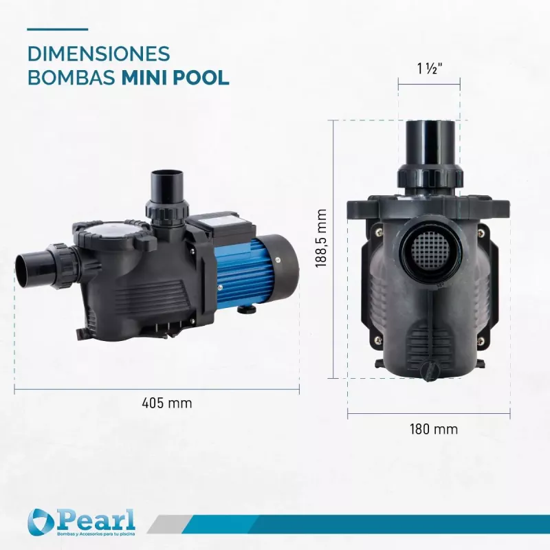 Bomba Piscina Electrobomba Autocebante Pearl Mini Pool 100m 1 Hp