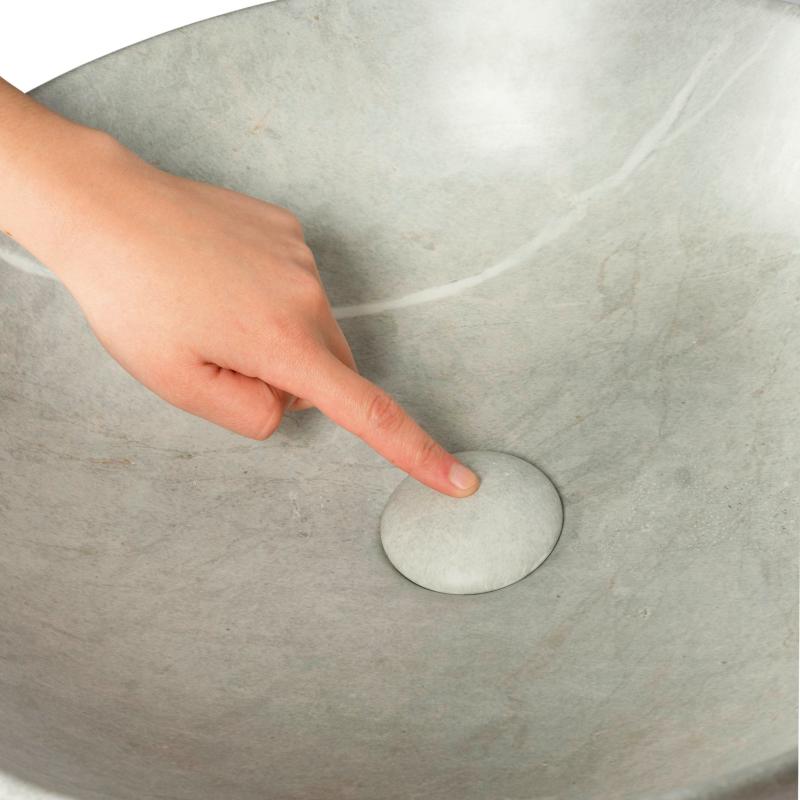 Sopapa Lavatorio Click-Clack  Ideal Marmolada Gris Metálica 1773