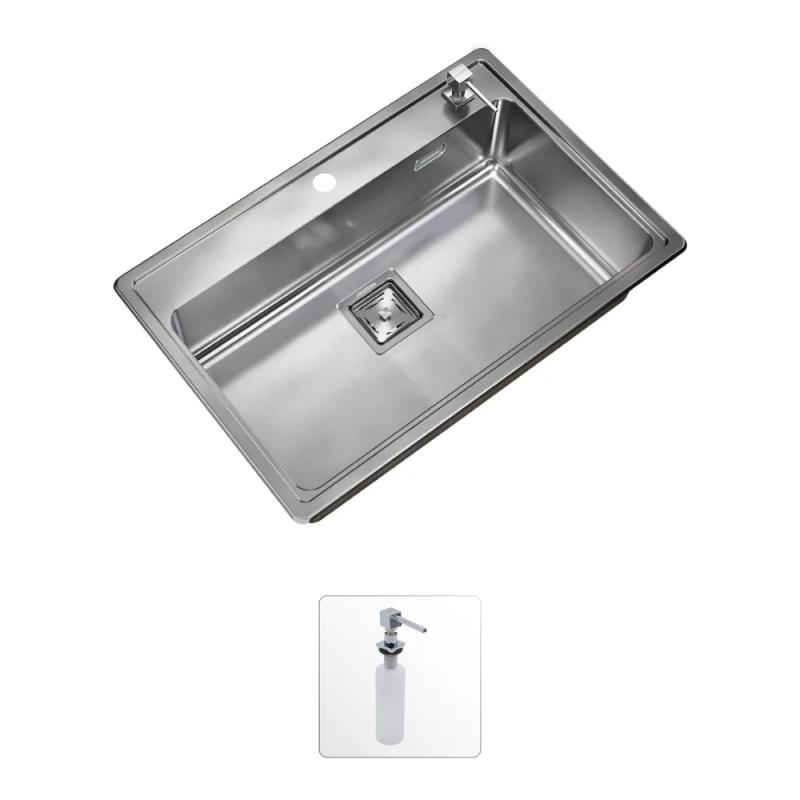 Kit Bacha Cocina Johnson Acero Quadra Max Q71 + Accesorios