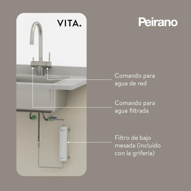 Grifería Cocina Monoc Purificador Agua Peirano Vita 22-178