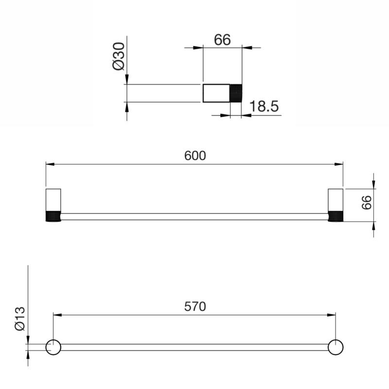 Toallero Barral Peirano Beat Níquel Pulido 18010