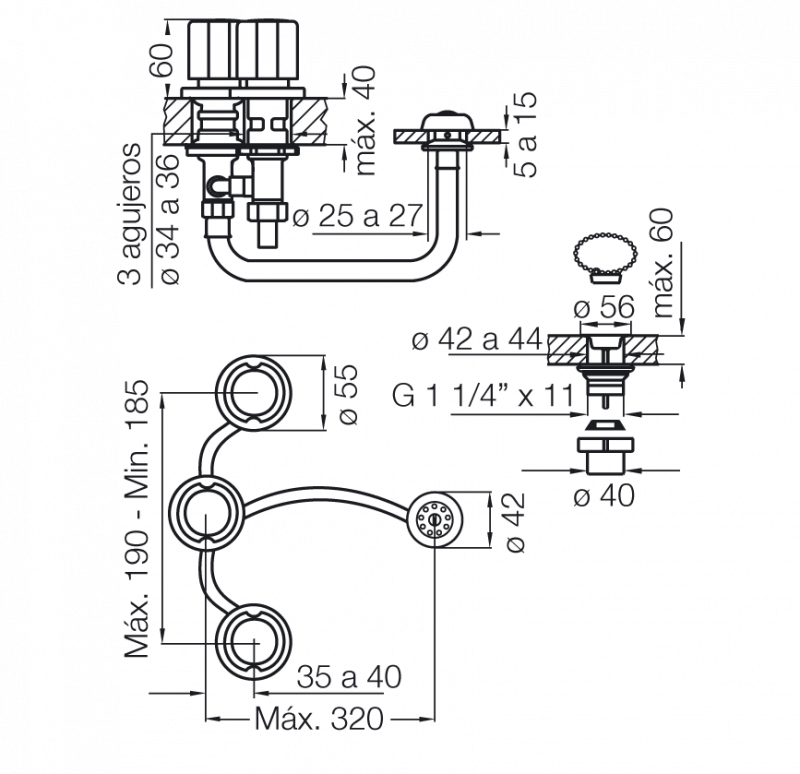 Grifería Bidé Fv Allegro 0295/15