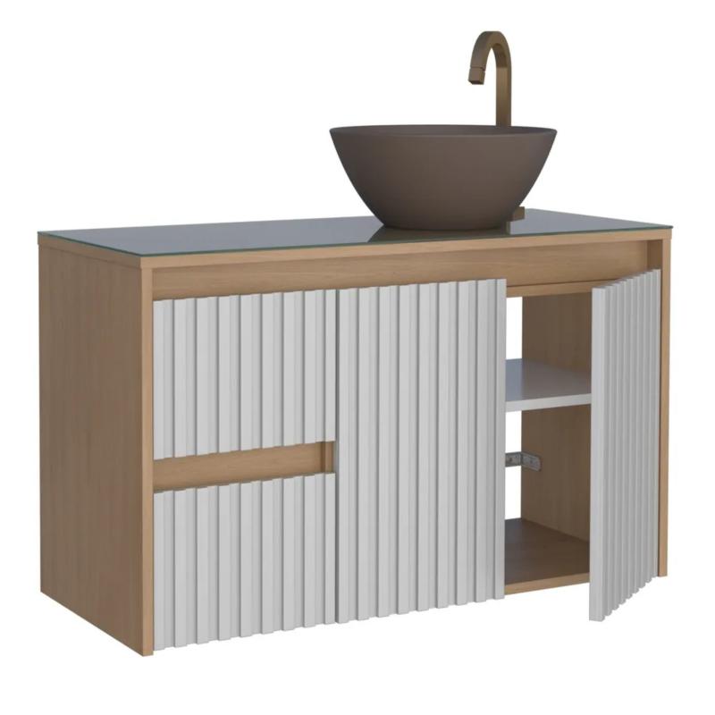 Vanitory Baño Mueble Colgante Sin Bacha Cozimax Sakura