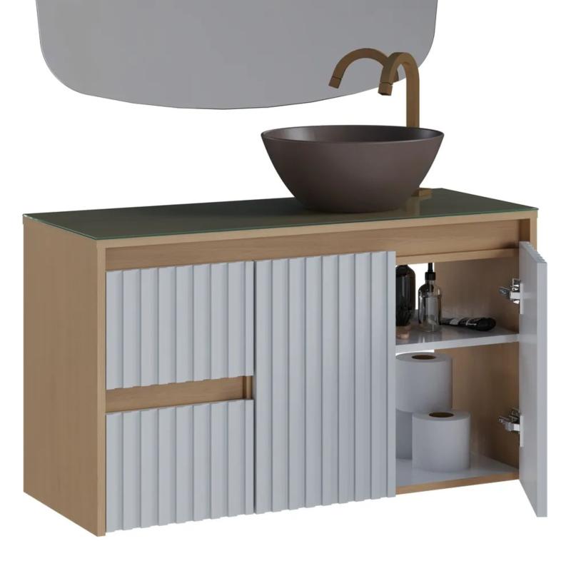 Vanitory Baño Mueble Colgante Sin Bacha Cozimax Sakura