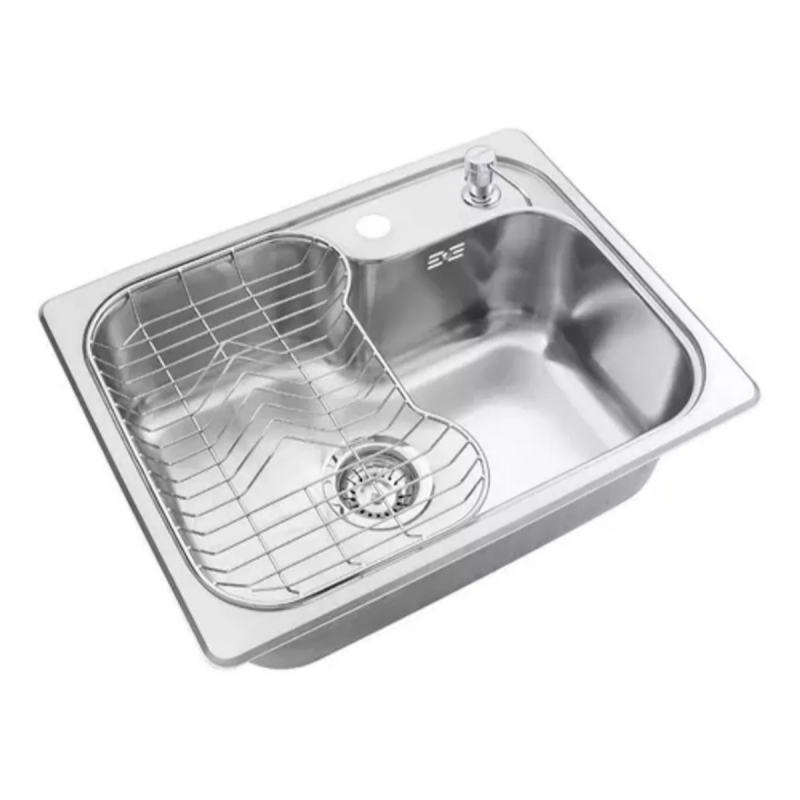 Bacha Johnson Pileta Si55 Luxor + Dosificador + Secaplatos