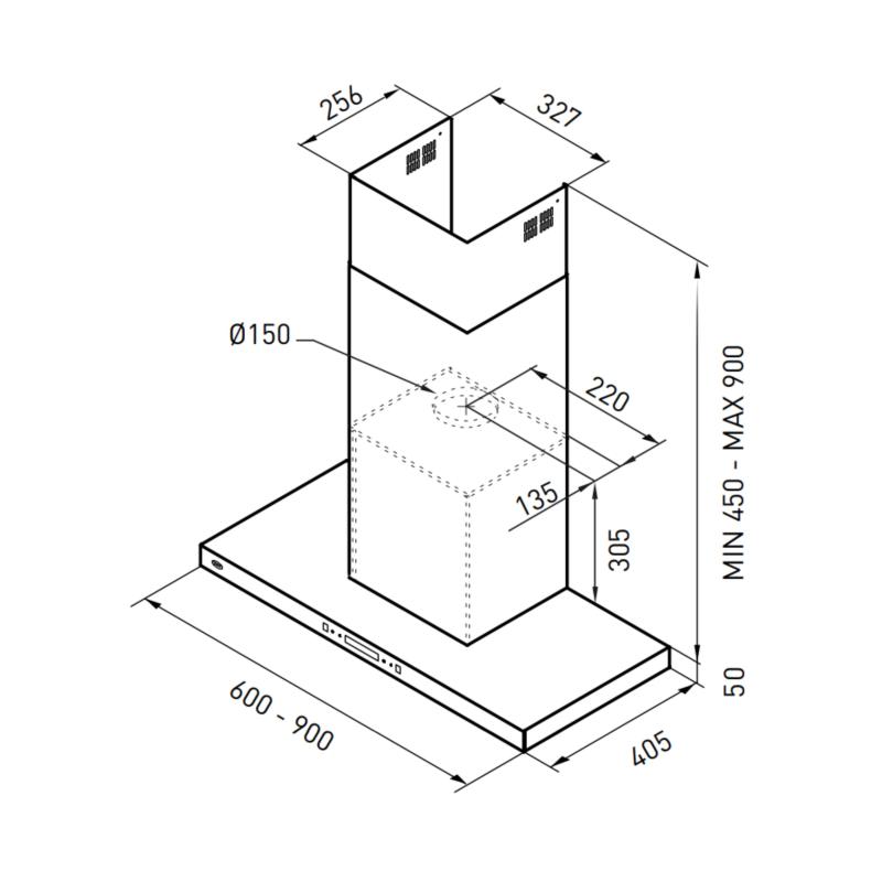 Extractor Purificador De Cocina Tst Yacuy 60 Negro