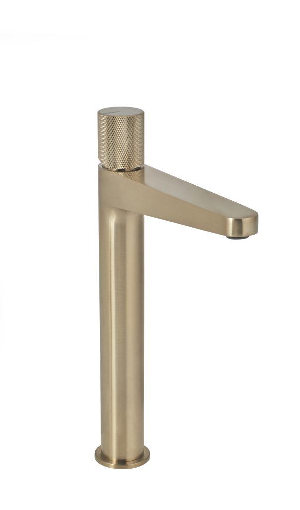 Grifería Lavatorio Monocomando Alto Peirano Fabric Gold 61-200G