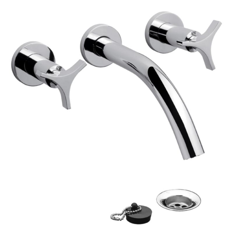 Grifería Lavatorio Pared Embutir Fv Triades  0203/C3 Cromo