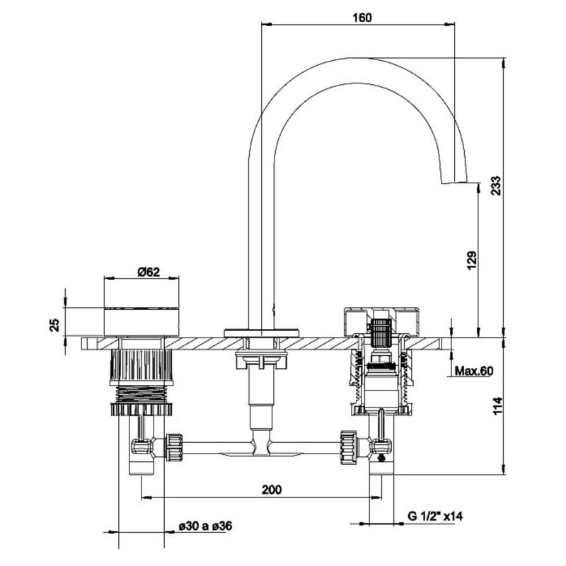 Grifería Lavatorio Baño Fv Grip 0207/L8