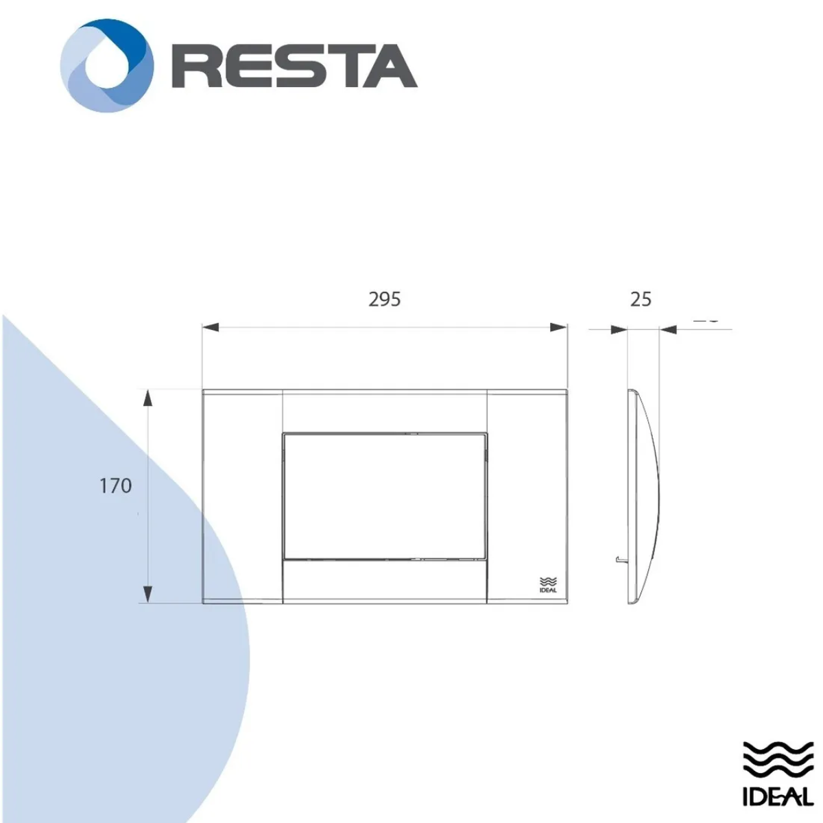 Tapa Tecla Cromo Deposito Embutido Universal Ideal 84030