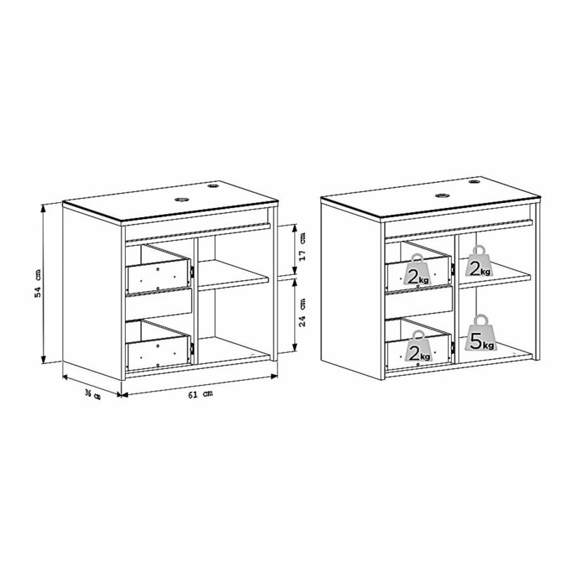 Vanitory Mueble Colgante Sin Bacha Cozimax Kyoto Z102202