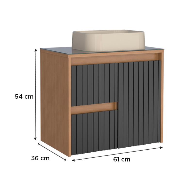 Vanitory Mueble Colgante Sin Bacha Cozimax Kyoto Z102202