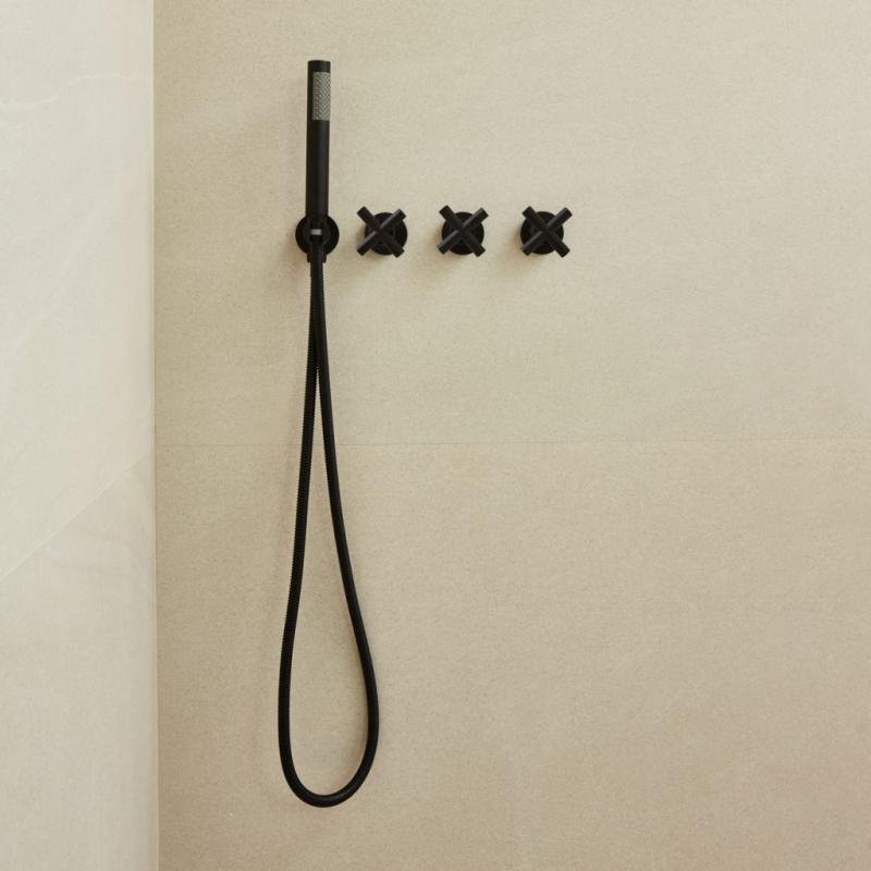 Grifería Ducha Bicomando 2 Funciones con Duchador Peirano Black Velvet 85-190