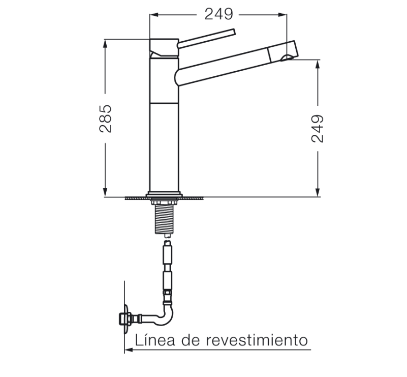 Grifería Monocomando Lavatorio Fv Temple 0411.02/87 CR Cromo