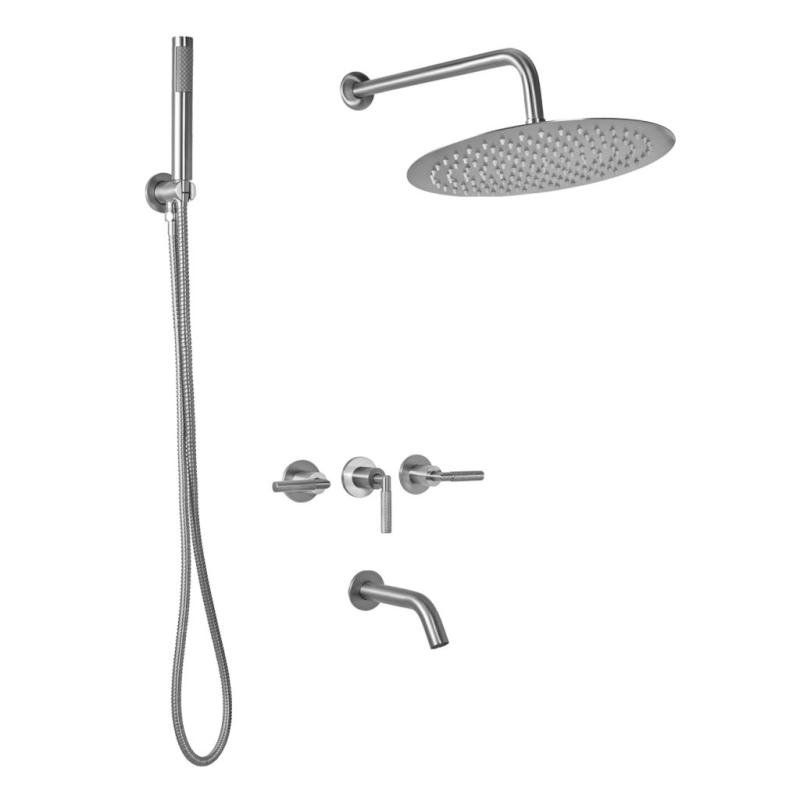 Grifería Ducha de Embutir 3 Funciones Peirano Beat Niquel 80-353NI