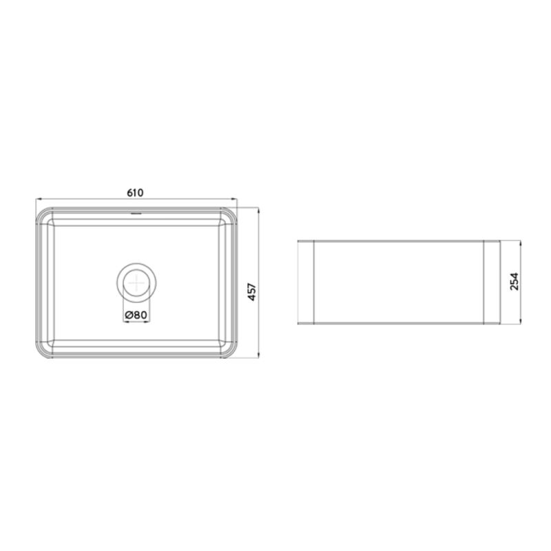 Bacha de Cocina Blanco de Apoyar Con Rejilla Y Desagote Peirano BCH16