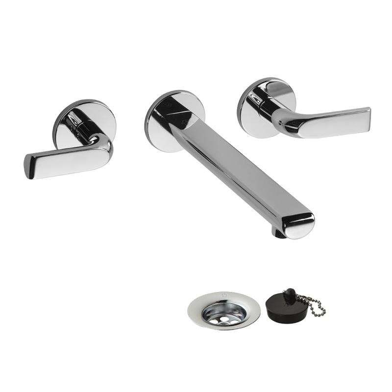 Grifería Para Lavatorio De Pared Fv Ciprés 0203/N2 Cromo