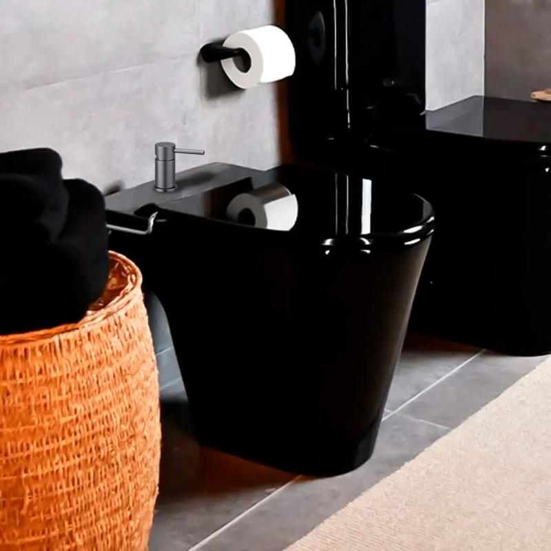 Grifería Bidet Monocomando con Transferencia Piazza Sensus 10824GF Grafito