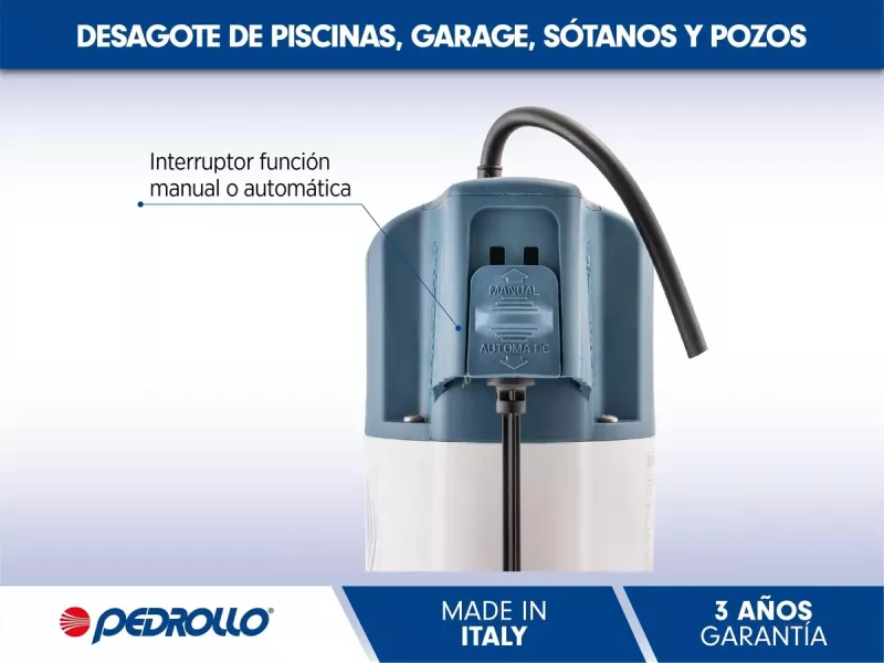 Bomba Sumergible Desagote Pedrollo TEX 3 0.75HP Made in Italia