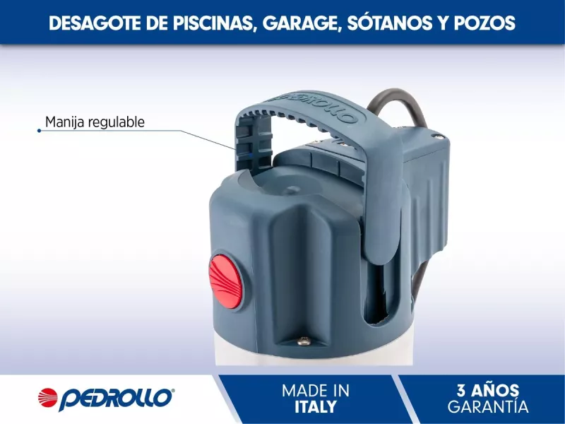 Bomba Sumergible Desagote Pedrollo TEX 3 0.75HP Made in Italia