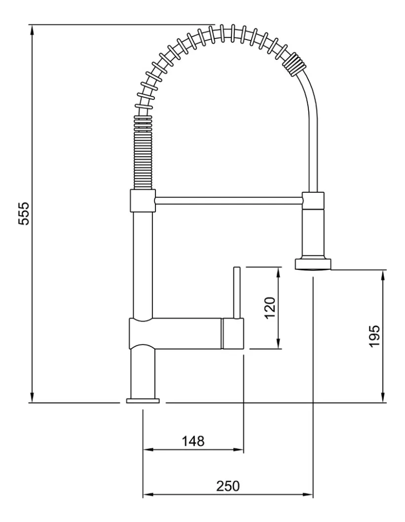 Grifería Cocina Monocomando Extensible Peirano Cuina 20-140