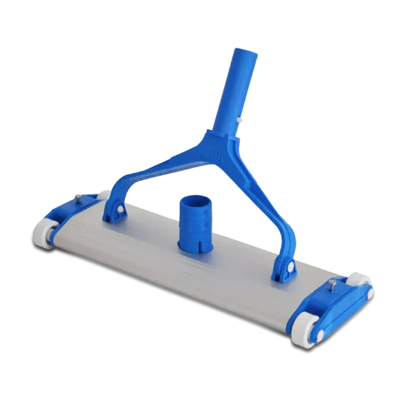 Limpiafondos De Aluminio 35cm 4 Ruedas y Cepillos PP Vulcano 110006