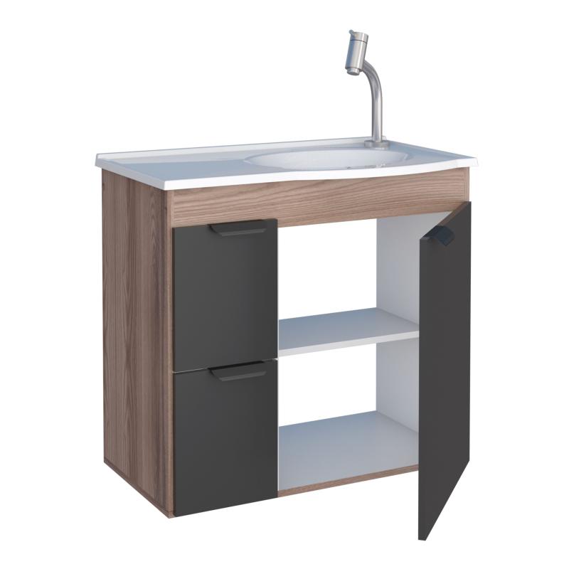 Vanitory Mueble Colgante Con Bacha Blanco Cozimax Margarida