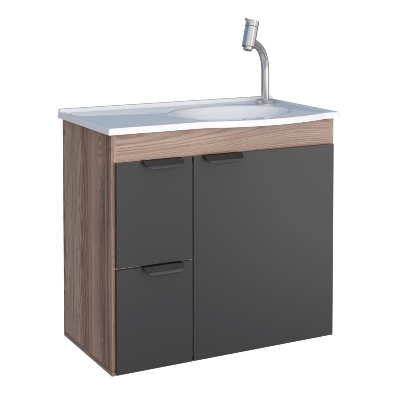 Vanitory Mueble Colgante Con Bacha Blanco Cozimax Margarida