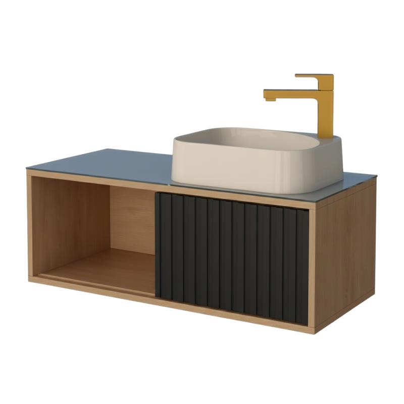 Mueble Vanitory Con Vidrio Templado Cozimax Lugo