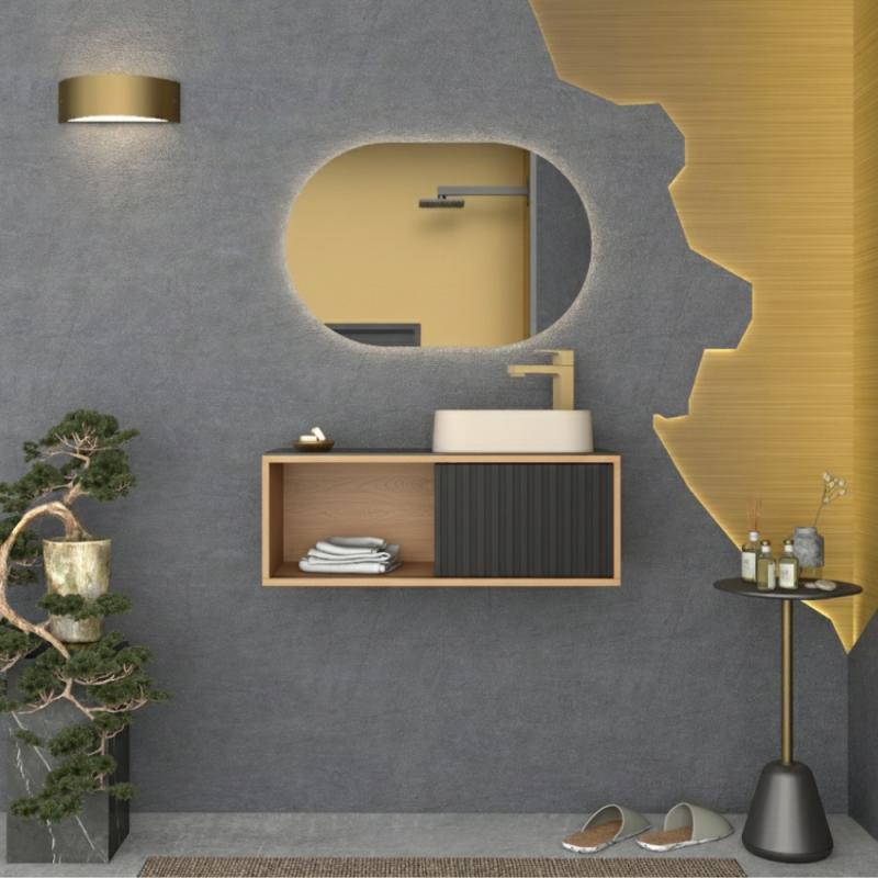 Mueble Vanitory Con Vidrio Templado Cozimax Lugo