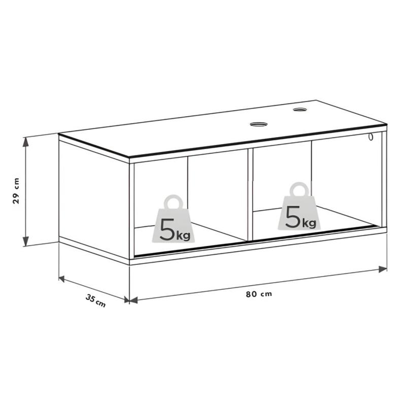 Mueble Vanitory Con Vidrio Templado Cozimax Lugo