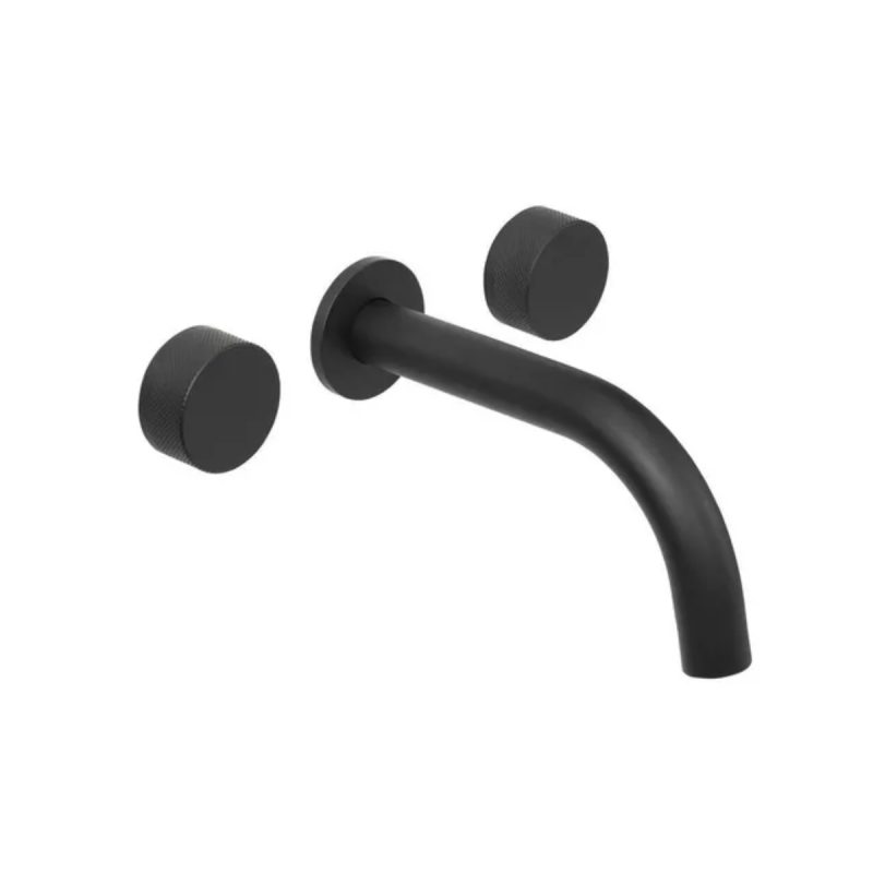 Griferia Lavatorio Pared Peirano Fabric Black Negro 62-100N