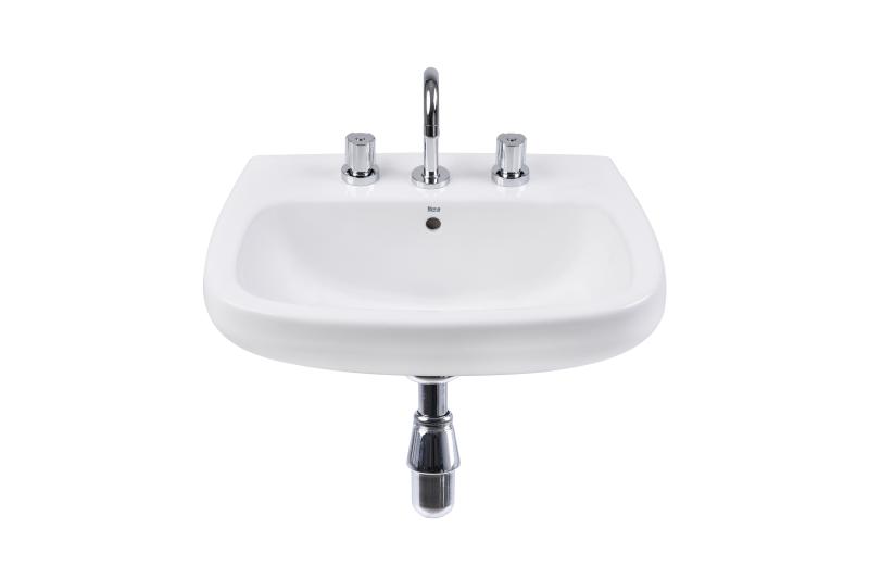 Lavatorio 3 Agujeros Roca Monaco Blanco