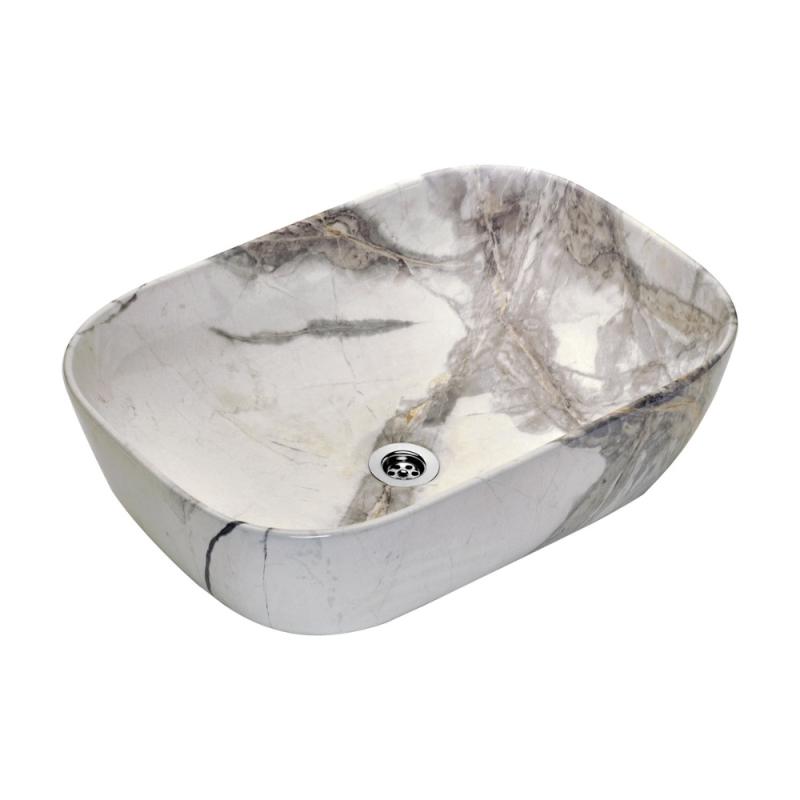 Bacha De Apoyar Baño Rectangular Marmolada Peirano BCH18