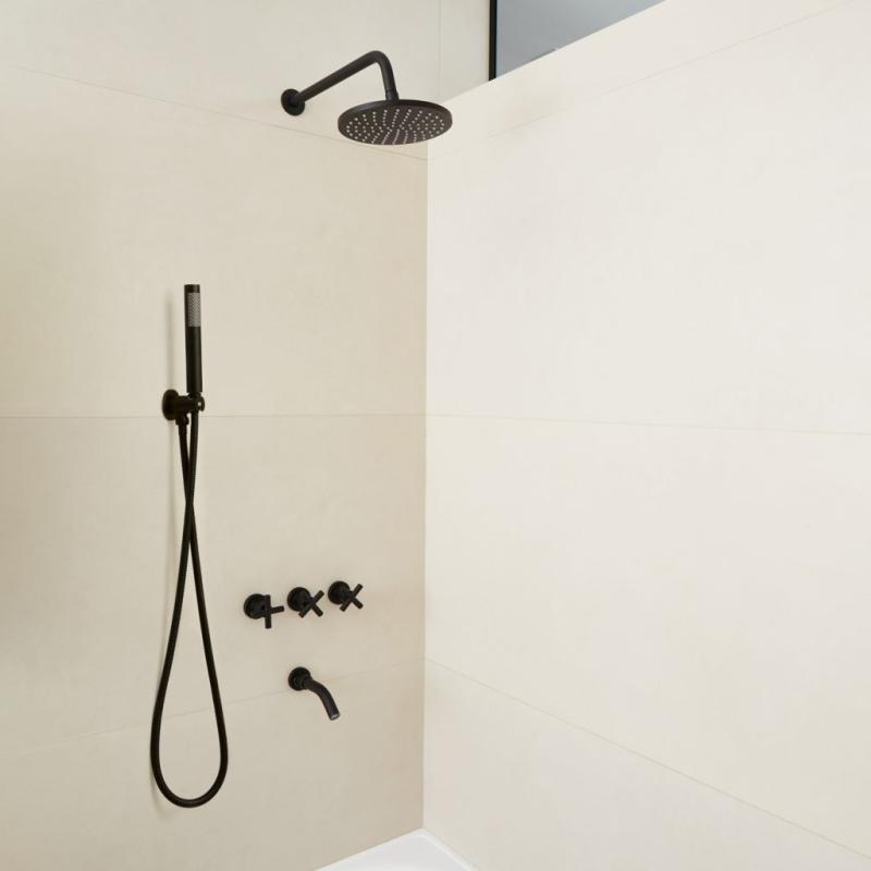 Grifería Ducha Bicomando 3 Funciones con Duchador Peirano Black Velvet 80-390