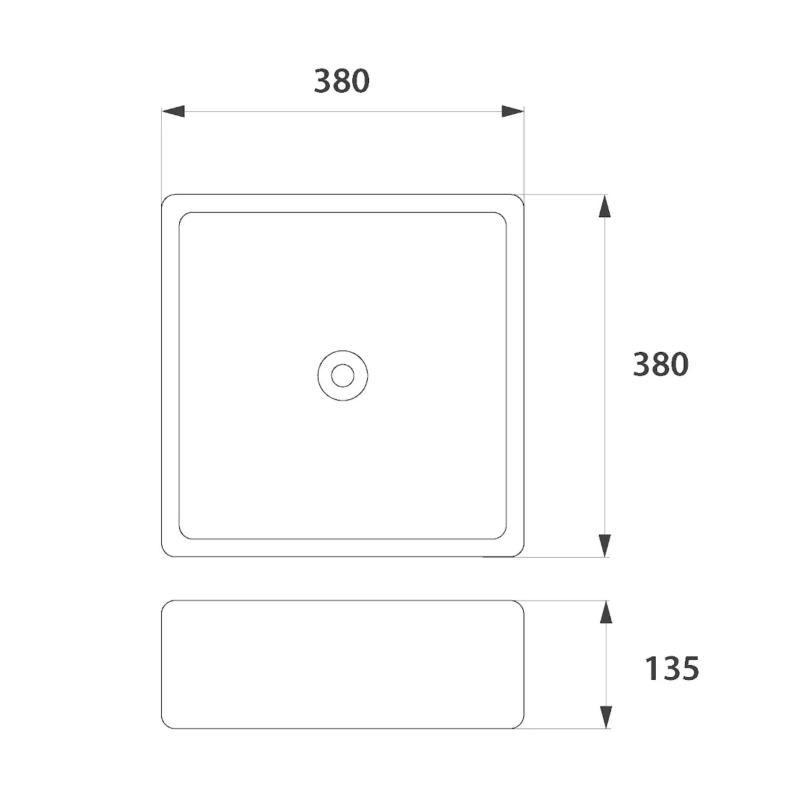 Bacha Cuadrada De Apoyar Moroti Ideal 10040 Blanco