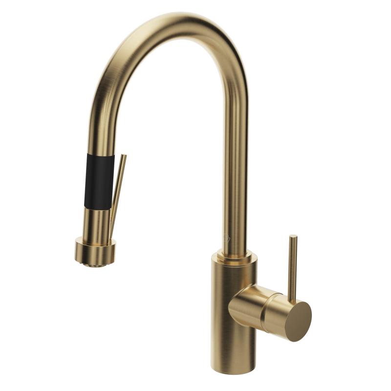 Grifería Cocina Monocomando Fv Augusta Pro 0412/96P Brushed Brass