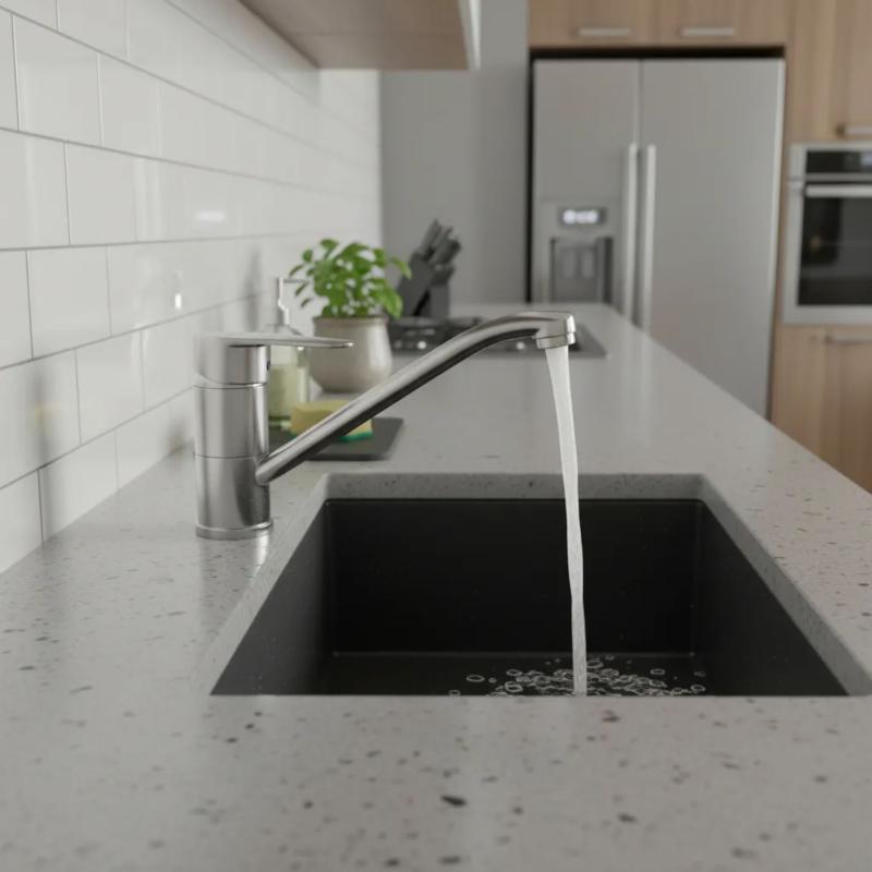 Grifería Cocina Monocomando Peirano Lara 20-179 Plateado Satinado