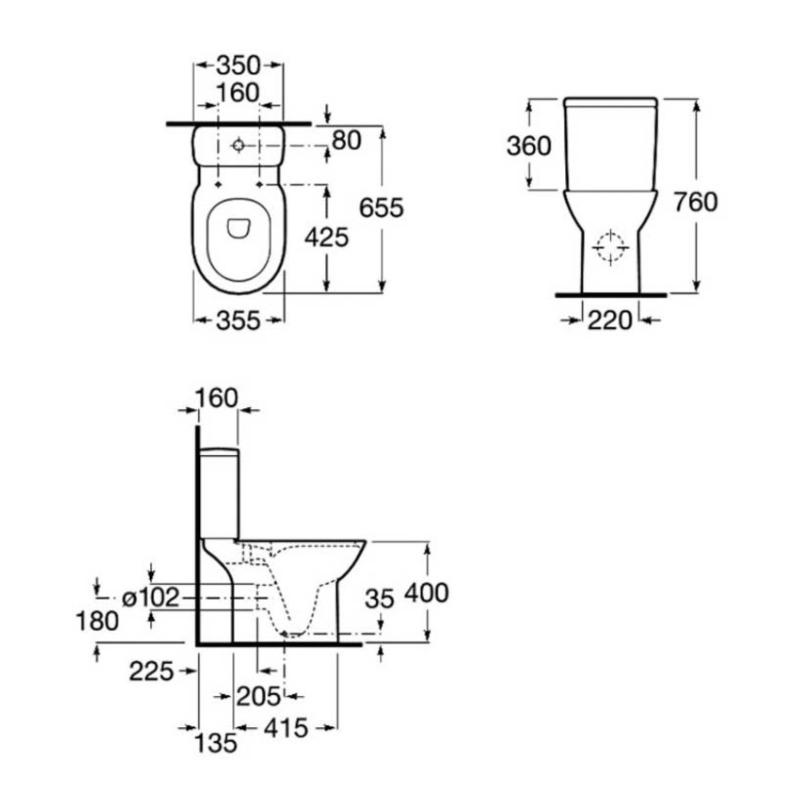 Mochila Deposito Doble Descarga 4,5/3 Litros Roca Debba
