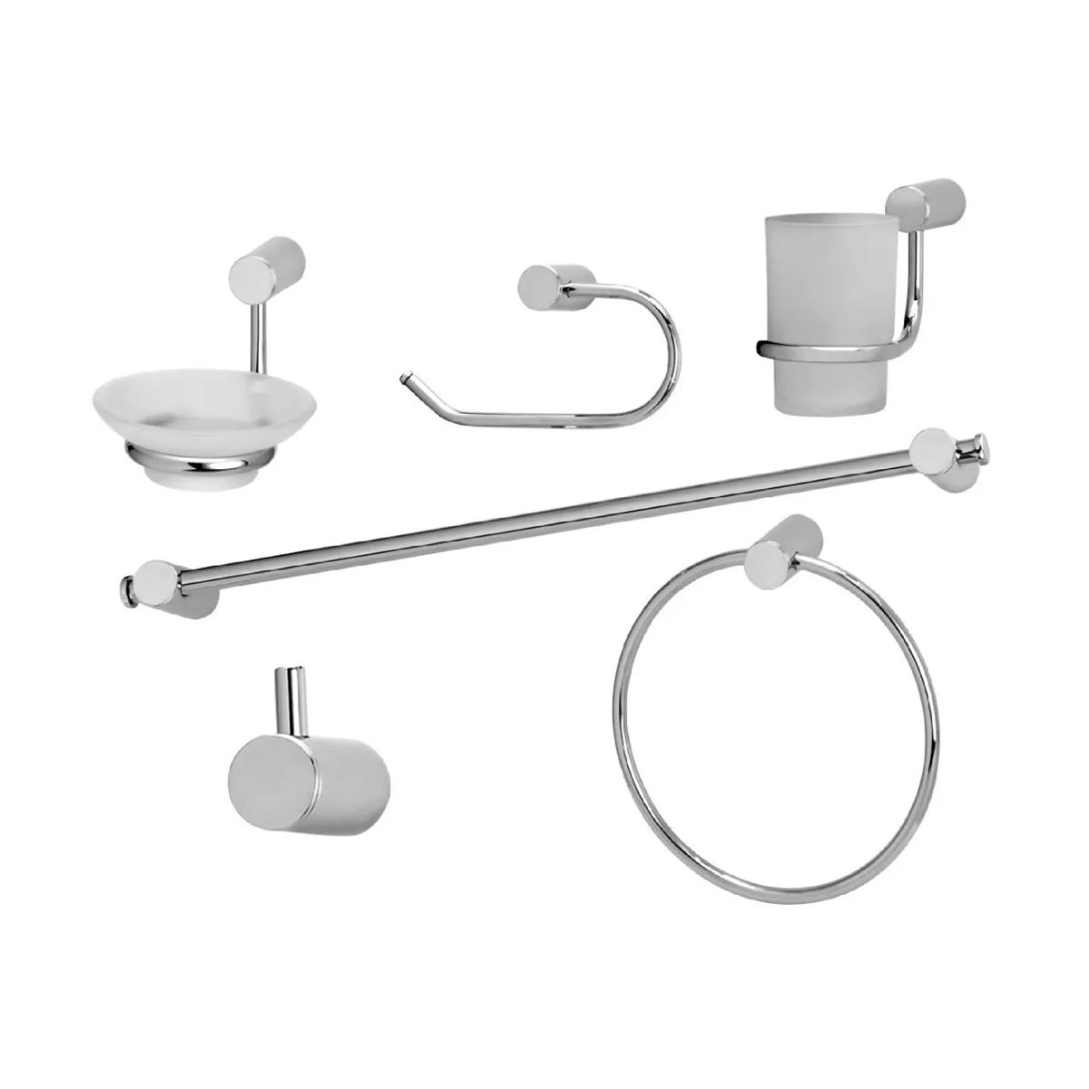 Kit De Accesorios Para Baño 6 Piezas Peirano Linea 10000