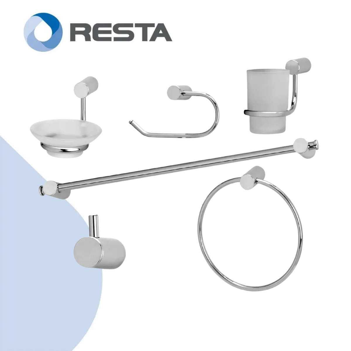 Kit De Accesorios Para Baño 6 Piezas Peirano Linea 10000