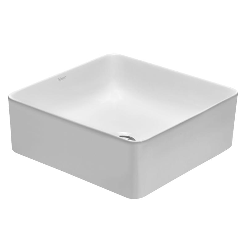 Bacha Apoyar Cuadrada Para Baño Blanco Peirano BCH05