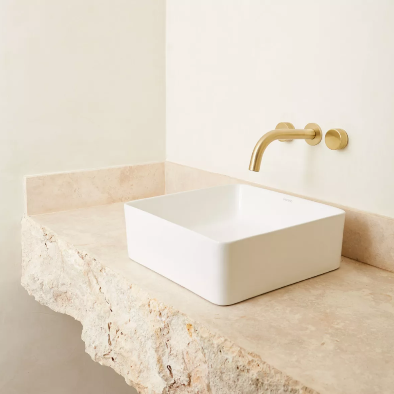 Bacha Apoyar Cuadrada Para Baño Blanco Peirano BCH05