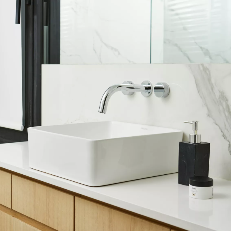 Bacha Apoyar Cuadrada Para Baño Blanco Peirano BCH05