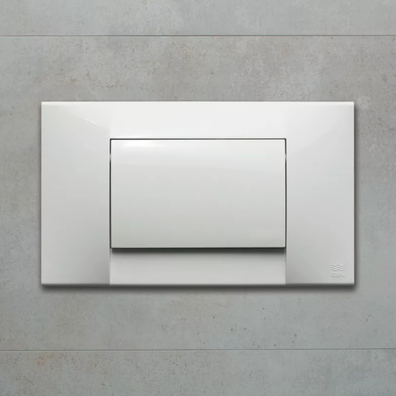 Tapa Y Tecla Para Deposito Embutido Blanca Universal Blanca Ideal 84010